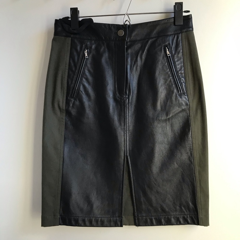 Marissa Webb Leather Detail Skirt